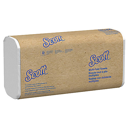 Scott® 1-Ply Multifold Paper Towels with Fast-Drying Absorbency Pockets, White, 250 Multifold Towel Sheets Per Pack, 16 Packs Per Case, 4,000 Sheets Per Case