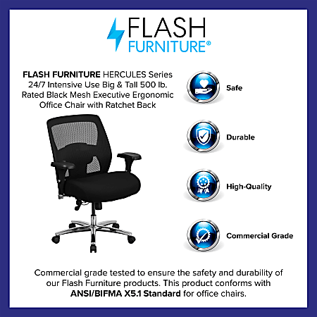 Flash furniture hercules series big & tall 500 lb sales