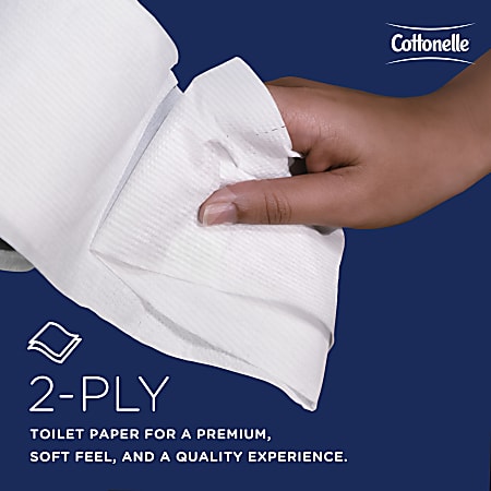 Cottonelle Professional Bulk Toilet Paper for Business (17713), Standard Toilet  Paper Rolls, 2-PLY, White, 60 Rolls / Case, 451 Sheets / Roll 