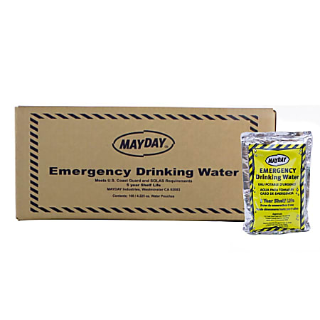 Ready America Mayday Industries Emergency Drinking Water Pouches,