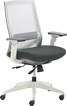 StyleWorks London Ergonomic Mid Back Executive Chair, Dark Gray/Off-White