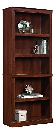 Realspace® 72"H 5-Shelf Bookcase, Mulled Cherry