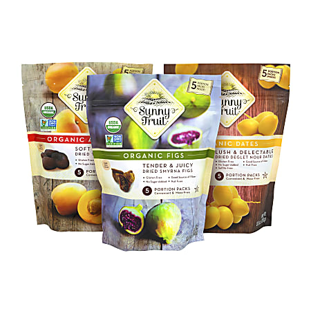 SUNNY FRUIT Organic Dried Fruit Variety Pack, 8.8 oz, 3 Pack