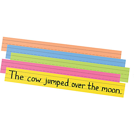 Pacon® Peacock® Super-Bright Sentence Strips, Assorted Colors, Pack Of 100