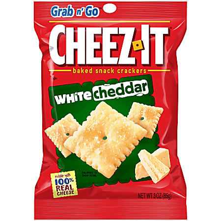 Cheez-It® Baked Snack Crackers, White Cheddar, 1.5 Oz Bags, Box Of 6