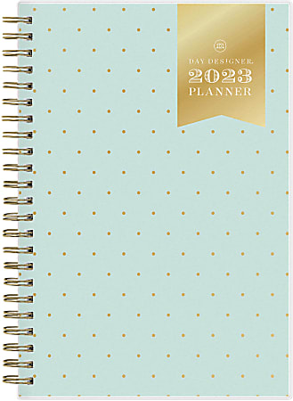 Day Designer WeeklyMonthly Planning Calendar 5 x 8 Swiss Dot Mint ...