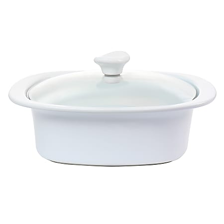 Gibson Elite Gracious Dining 1.9-Quart Casserole, White