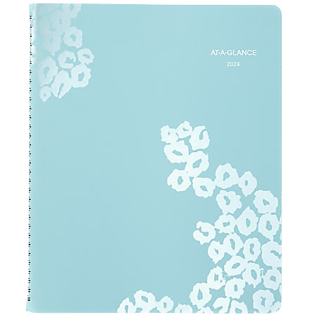2024-2025 AT-A-GLANCE® Wild Washes 13-Month Weekly/Monthly Appointment Book Planner, 8-1/2" x 11", Teal, January 2024 To January 2025, 523-905