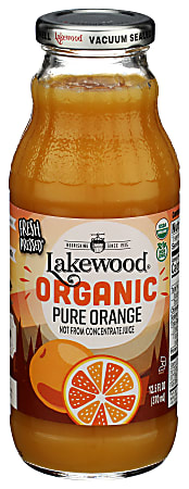 Lakewood Organic Pure Pressed Juice, Orange, 12.5 Oz, Total Qty 12