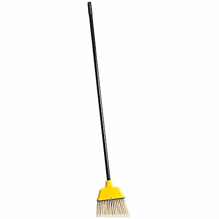 Genuine Joe High-Performance Angled Broom, 9", Yellow