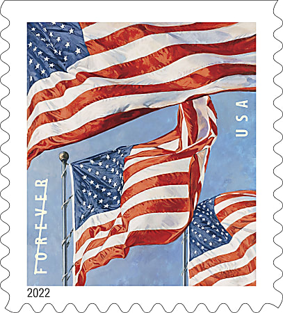 100 US Flag Forever Postage Stamps (Coil) - Roll of 100 Stamps