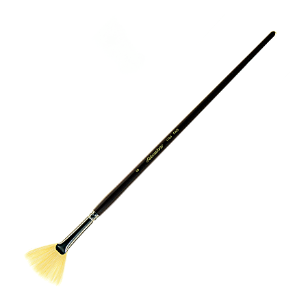 Silver Brush Silverstone Paint Brush, Series 1104, Size 8, Fan Bristle, Hog Hair, Maroon