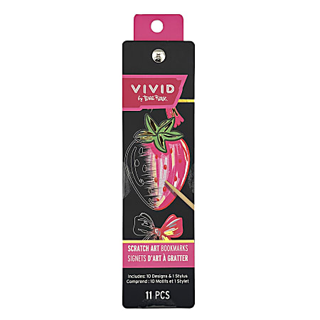 Brea Reese Scratch Art Bookmark Kit, Modern Berry, Total Qty 1