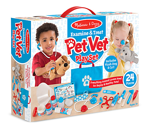 Melissa & Doug Educational Toy, Examine And Treat Pet Vet Playset