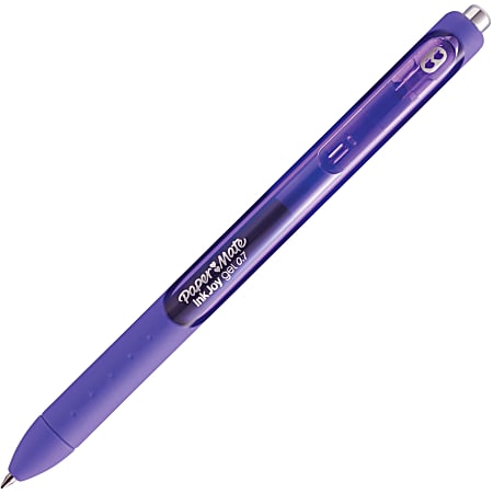 Paper Mate® InkJoy Gel Pens, Pack Of 12, Medium Point, 0.7 mm, Purple Barrel, Purple Ink