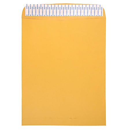 JAM Paper® Open-End 12" x 15-1/2" Envelopes, Peel & Seal Closure, Brown, Pack Of 500 Envelopes