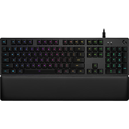 Logitech G513 Carbon RGB Mechanical Gaming Keyboard - Cable Connectivity - USB 2.0 Interface - English - Desktop Computer - Windows - Mechanical Keyswitch - Carbon