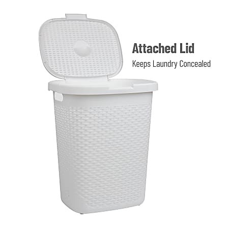 Slim white deals laundry basket
