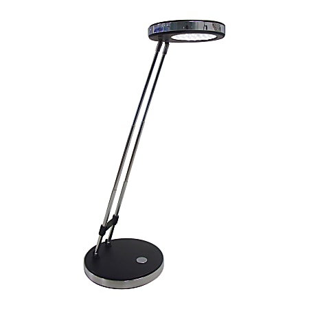 Lumisource Folding LED Desk Lamp, 13 1/2"H, Black/Silver