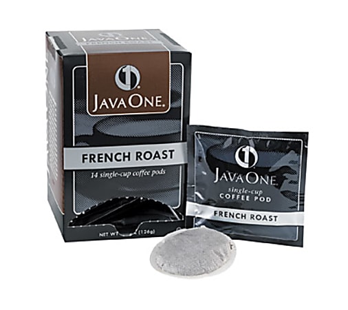 Java One® Single-Serve Coffee Pods, French Roast, Carton Of 14