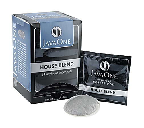 Java One® Single-Serve Coffee Pods, House Blend, Carton Of 14