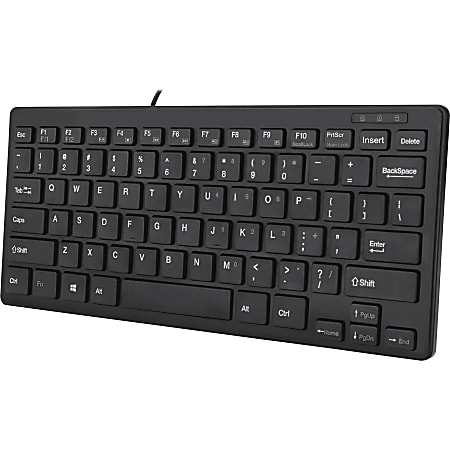 Adesso® AKB-111UB SlimTouch USB Mini Keyboard, Black