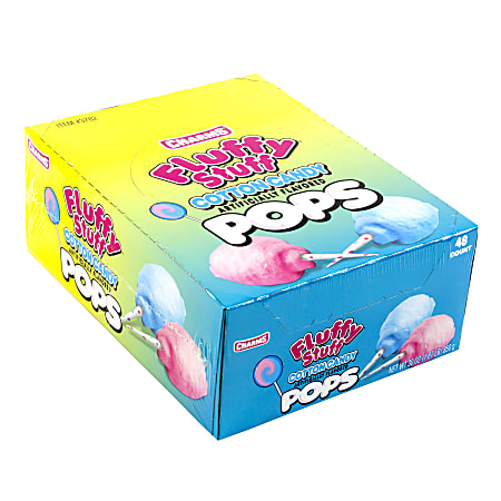 Fluffy Stuff Cotton Candy Pops, Box Of 48