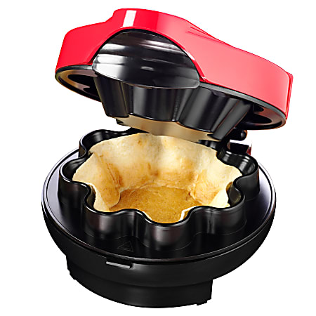 Taco Tuesday Baked Tortilla Bowl Maker, Red/Black