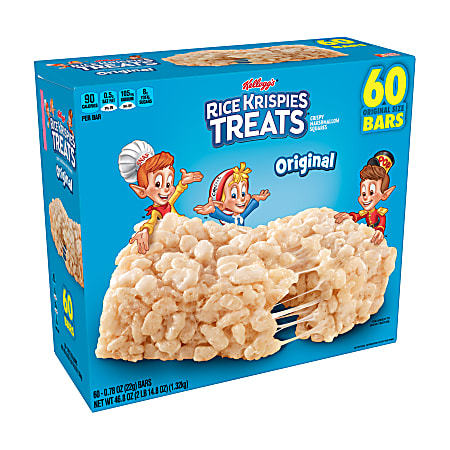 KELLOGGS Original Rice Krispies Treats Snack Bars 0.78 oz 60 Count ...