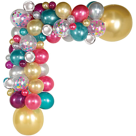 Amscan 110871 New Year's Colorful Confetti Balloon Garland Kit, Multicolor
