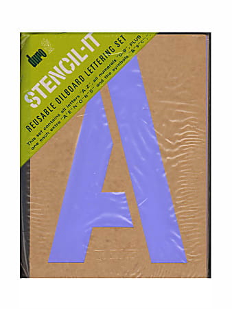 Duro Stencil-It Reusable Oil Board Stencil Set, Lettering, 12" x 8"