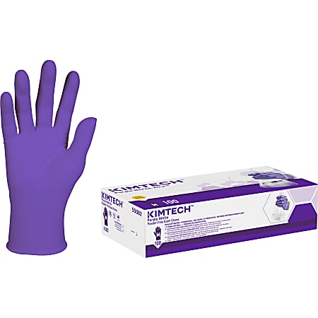 Kimberly-Clark® Safeskin Purple Nitrile Exam Gloves, Medium, Purple, Box Of 100