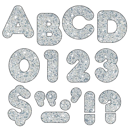 TREND Ready Letters®, 2", Sparkle Casual Letters/Numbers, Silver, Pack Of 142