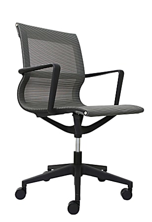 Eurotech Kinetic Mesh Task Chair With Flex Back, Charcoal/Black