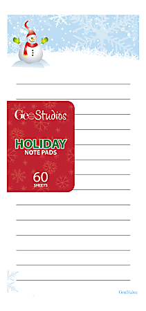 Geo Studios Holiday To-Do Notepad, 7-1/2” x 3-1/2”, 60 Sheets Per Pad