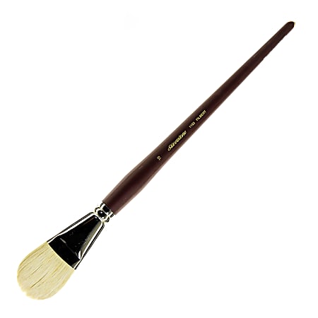 Silver Brush Silverstone Paint Brush, Series 1103, Size 18, Filbert Bristle, Hog Hair, Maroon