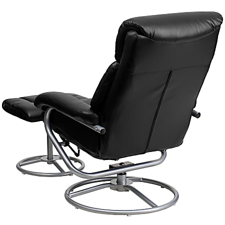 Flash furniture contemporary leather recliner and ottoman base top
