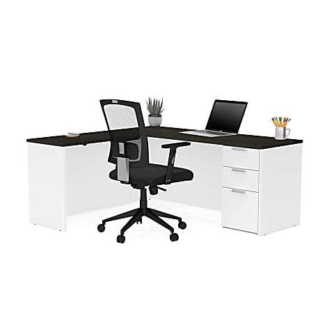 Bestar Pro-Concept Plus 72"W L-Shaped Corner Desk With