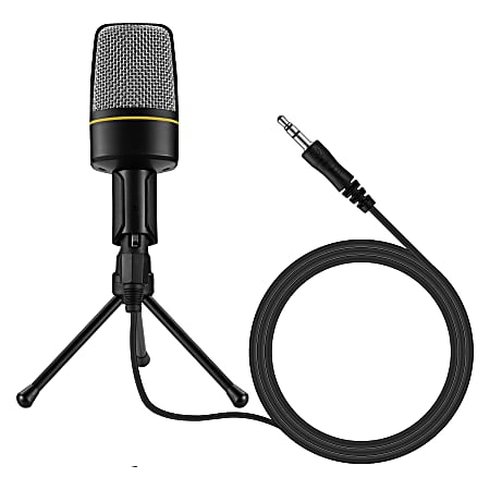 Volkano Stream Media Series Microphone, Black, VK-6505-BK