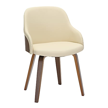 LumiSource Bacci Mid-Century Modern Accent Chair, Cream