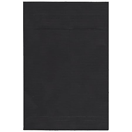 JAM Paper® Open-End 6" x 9" Catalog Envelopes, Gummed Seal, Black, Pack Of 10