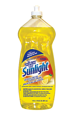 Sunlight Liquid Dish Washing Soap, Lemon, 38 Oz.