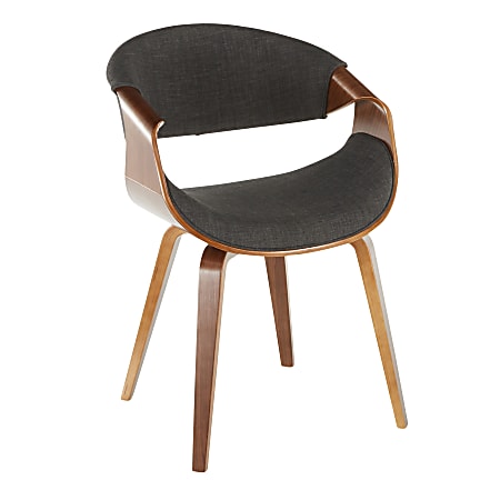 LumiSource Curvo Chair, Walnut/Charcoal