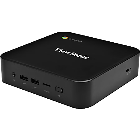 ViewSonic NMP660 Chromebox - Mini PC - 1 x Celeron 3867U / 1.8 GHz - RAM 4 GB - SSD 128 GB - HD Graphics 610 - GigE - WLAN: 802.11a/b/g/n/ac, Bluetooth 4.2 - Chrome OS - monitor: none