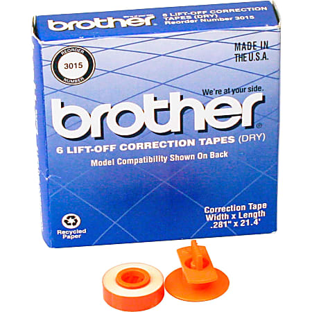 Brother 3015 Lift-Off Tapes, Pack Of 6