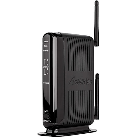Actiontec GT784WN DSL Modem/Wireless Router - No Filters - ISM Band - 300 Mbps Wireless Speed - 4 x Network Port