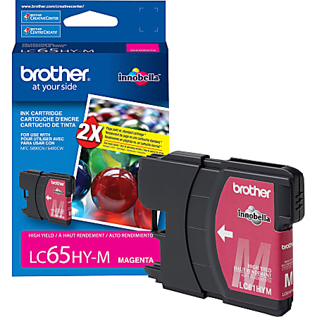 Brother LC65HYM Original Ink Cartridge - Inkjet - 750 Pages - Magenta - 1 Each