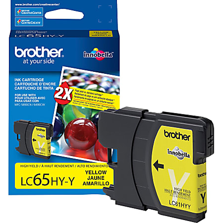 Brother LC-65HY-Y - High Yield - yellow - original - ink cartridge - for Brother MFC-5890CN, MFC-5895CW, MFC-6490CW, MFC-6890CDW; Justio MFC-5890CN