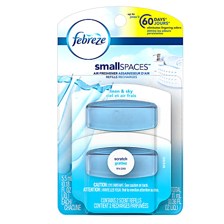 Febreze® SmallSpaces Air Freshener Refills, Linen & Sky, 0.4 Oz, Pack Of 2