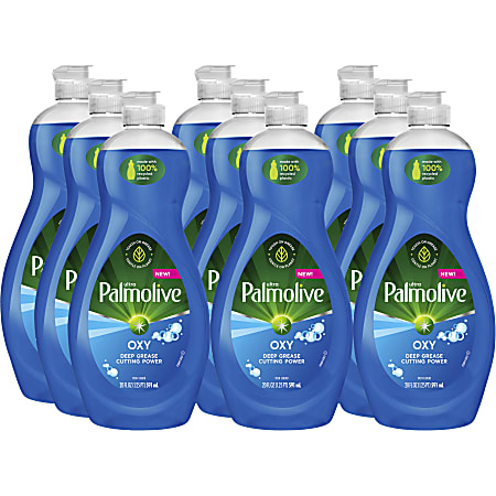 Palmolive Ultra Dish Soap Oxy Degreaser Concentrate, 20 Oz, Blue, Carton Of 9